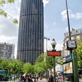 Metro Edgar Quinet in front of Montparnasse Tower